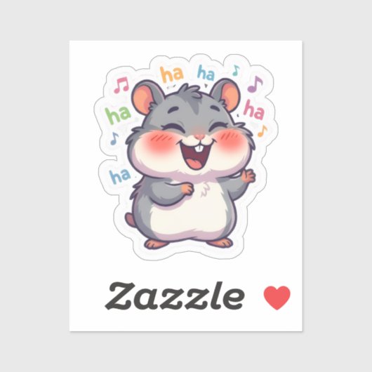 Lachende Hamster Sticker (Vel)