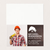 Lachende Handyman Visitekaartje (Buitenkant ongevouwen)