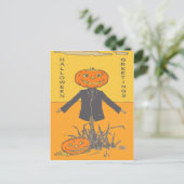 Lachende Happy Scarecrow Jack O' Lantern Briefkaart (Staand voorkant)