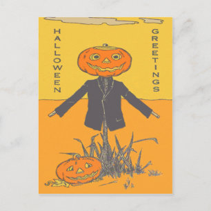 Lachende Happy Scarecrow Jack O' Lantern Briefkaart