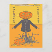 Lachende Happy Scarecrow Jack O' Lantern Briefkaart (Voorkant)