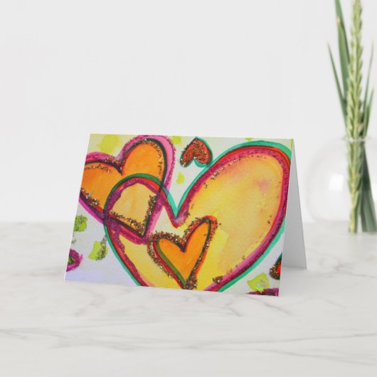 Lachende Hart Verbind Zekaarten of Notitiekaarten (Voorkant)