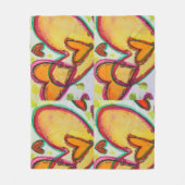 Lachende harten verbinden rugleuning rugleuning fleece deken (Voorkant)