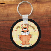 Lachende Hippo-Life is groot Sleutelhanger (Voorkant)