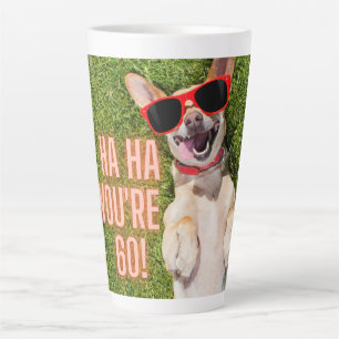 Lachende Hond 60e Verjaardag Latte Mok