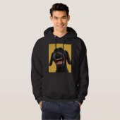 lachende hond hoodie (Voorkant volledig)