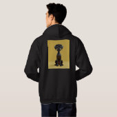 lachende hond hoodie (Achterkant volledig)