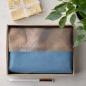 Lachende Hond in Gebied van Bloemen Decoupage Tissuepapier (Geschenk)