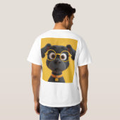 lachende hond t-shirt (Achterkant volledig)