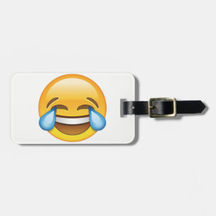 Lachende Huilende Tranen van Geluk emoji Bagagelabel