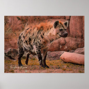 Lachende Hyena:zwaar papier archiveren Poster