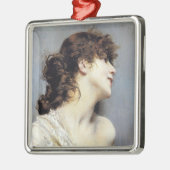  lachende jonge vrouw (Giovanni Boldini) Metalen Ornament (Links)
