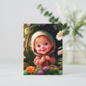 Lachende jongen 3d briefkaart (Staand voorkant)