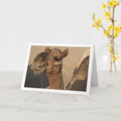 Lachende Kameel Kaart (Gele Bloem)