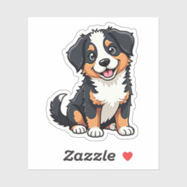 Lachende Kawaii Australische Herdershond Puppy Sti Sticker