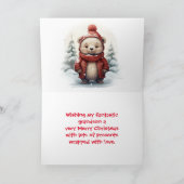 LACHENDE KERST BEER KAART VOOR KLEINZOON (Binnen)