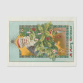  lachende kerstman, kerstboom en ster tissuepapier (Voorkant)