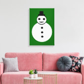 Lachende Kerstman Sneeuwpop Canvasprint Canvas Afdruk (Insitu (Woonkamer))