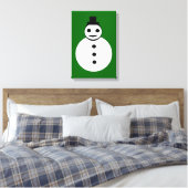 Lachende Kerstman Sneeuwpop Canvasprint Canvas Afdruk (Insitu (Slaapkamer))