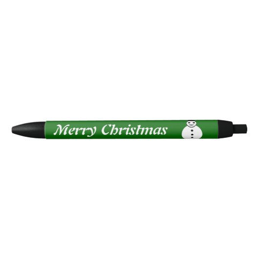 Lachende Kerstmis Sneeuwman Custom Pen (Voorkant)