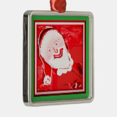 Lachende kerstversiering metalen ornament (Rechts)