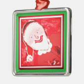 Lachende kerstversiering metalen ornament (Links)