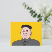 Lachende Kim Jon-un Briefkaart (Staand voorkant)