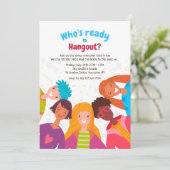 Lachende Kinder uitnodigingen (Staand voorkant)