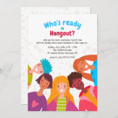 Lachende Kinder uitnodigingen (Voorkant / Achterkant)