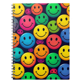Lachende knop notitieboek