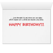 Lachende Koe Verjaardag (Binenzijde Horizontaal (Onderkant))