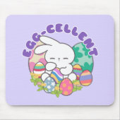 Lachende konijntje & paaseieren - Eiercellent Spri Muismat (Voorkant)