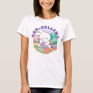 Lachende konijntje & paaseieren - Eiercellent Spri T-shirt