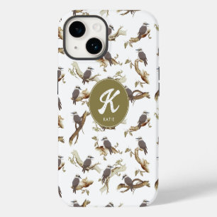 Lachende Kookaburra Australische Eucalyptus Monogr iPhone 14 Hoesje