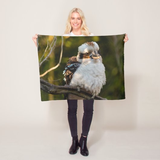 Lachende kookaburra fleece deken (In situ)