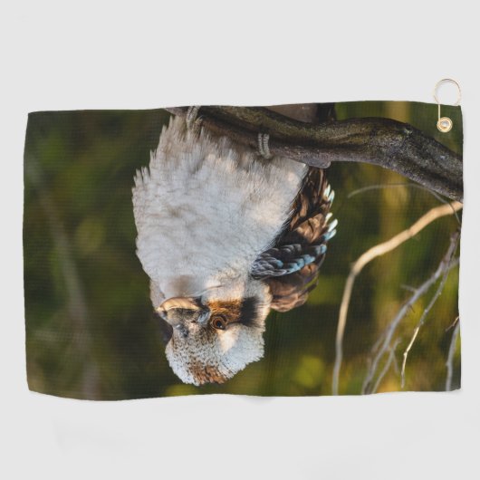 Lachende kookaburra golfhanddoek (Horizontaal)