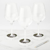 Lachende kookaburra wijnglaslabel (Set)