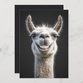 Lachende lama close-up kaart (Voorkant / Achterkant)