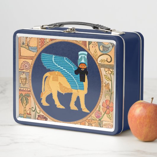 Lachende Lamassu Metalen Lunchbox (In situ)