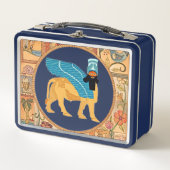 Lachende Lamassu Metalen Lunchbox (Voorkant)