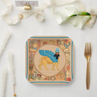 Lachende Lamassu Papier Bord