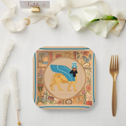 Lachende Lamassu Papier Bord (Huwelijk)