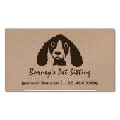 Lachende Lange oren Hond | Huisdierenoppas | Diere Visitekaartje Magneet (Voorkant)