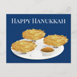 Lachende Latkes Cartoon Chanoeka Briefkaart