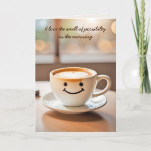 Lachende Latte Verjaardag Kaart