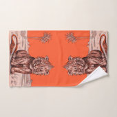lachende leeuw print bad handdoek (Handdoek)