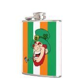 Lachende Leprechaun St. Patrick's Day Heupfles (Links)