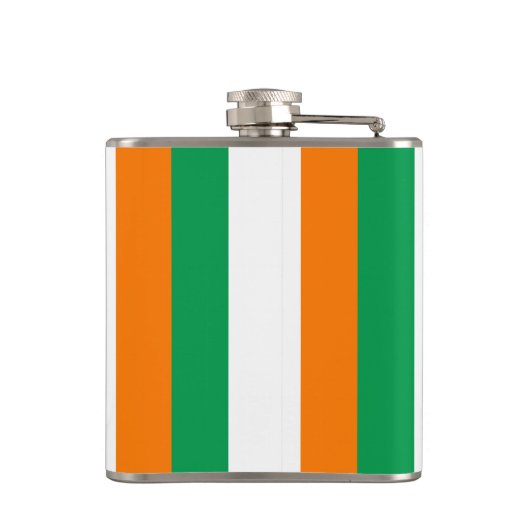 Lachende Leprechaun St. Patrick's Day Heupfles (Achterkant)