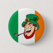 Lachende Leprechaun St. Patrick's Day Ronde Button 5,7 Cm (Voorkant)