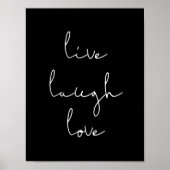 Lachende liefde zwart poster (Voorkant)